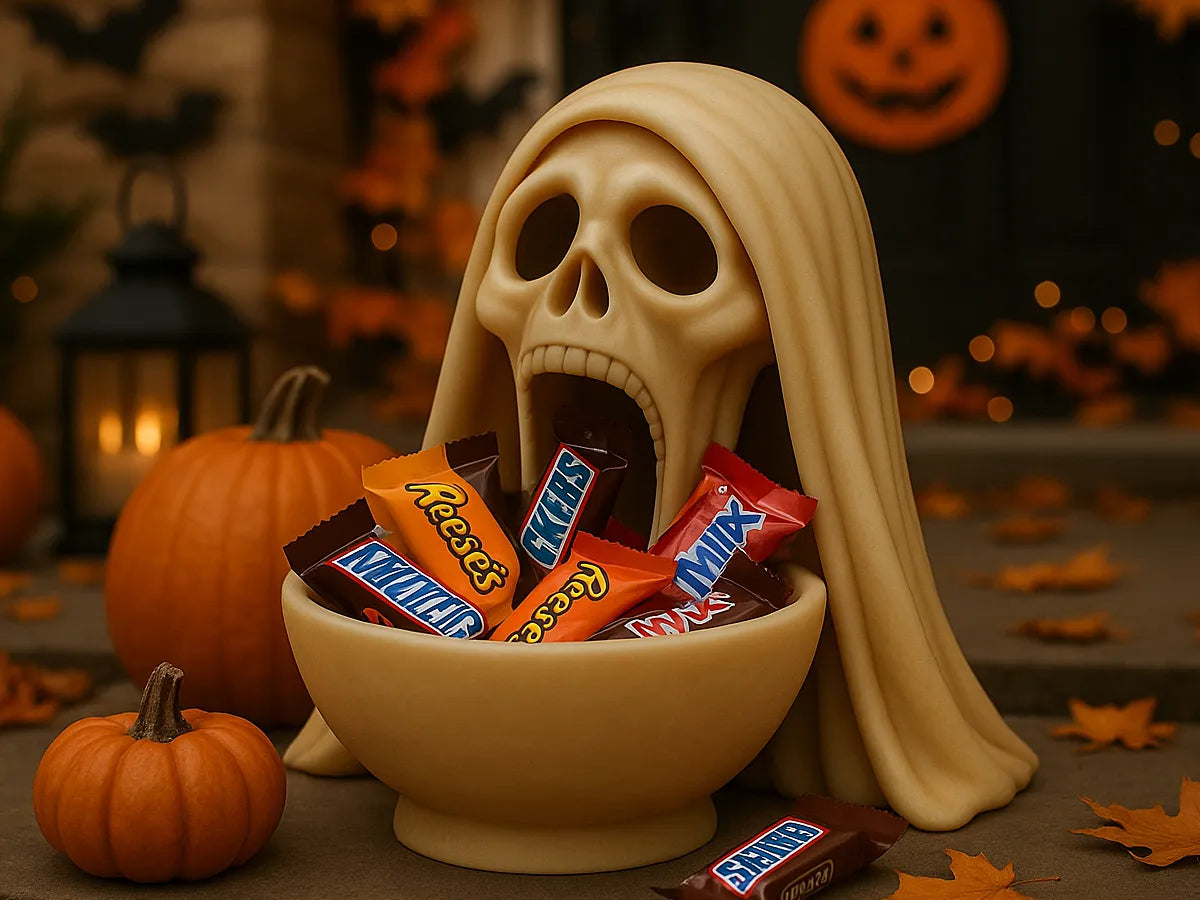 BOL À Bonbons Crâne Halloween Décoration DE Porche Effrayante - Fêtes Print