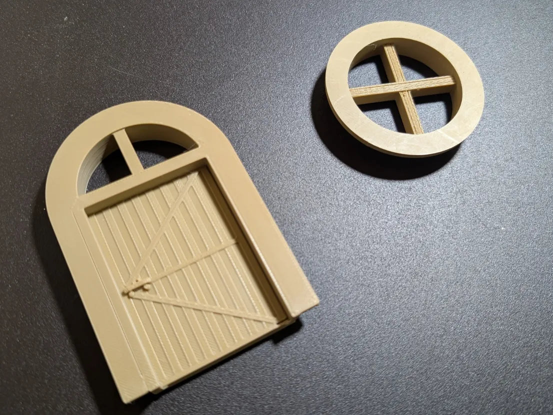 Fenêtre et porte de maison féérique - Maquette Print