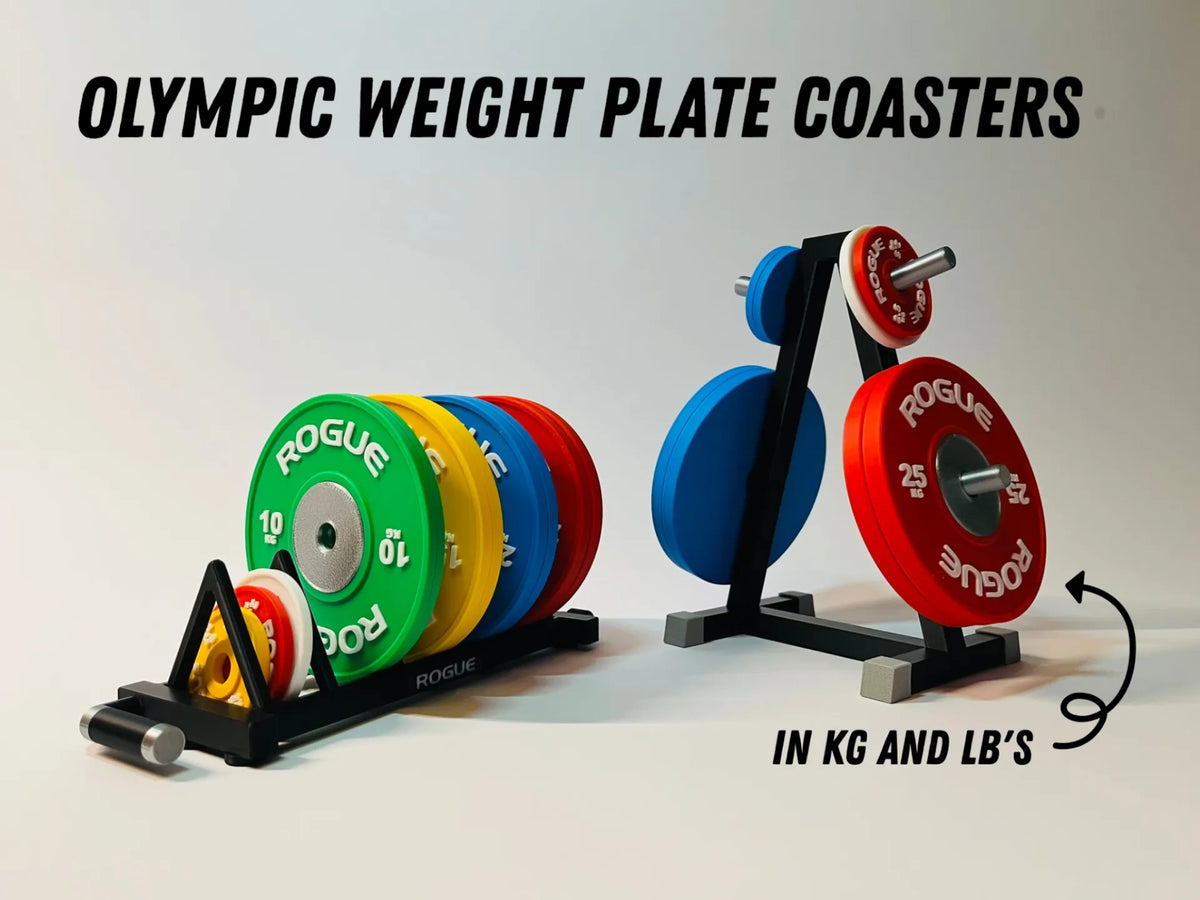 Sous-verres en forme de disques de poids olympiques - Cuisine Print
