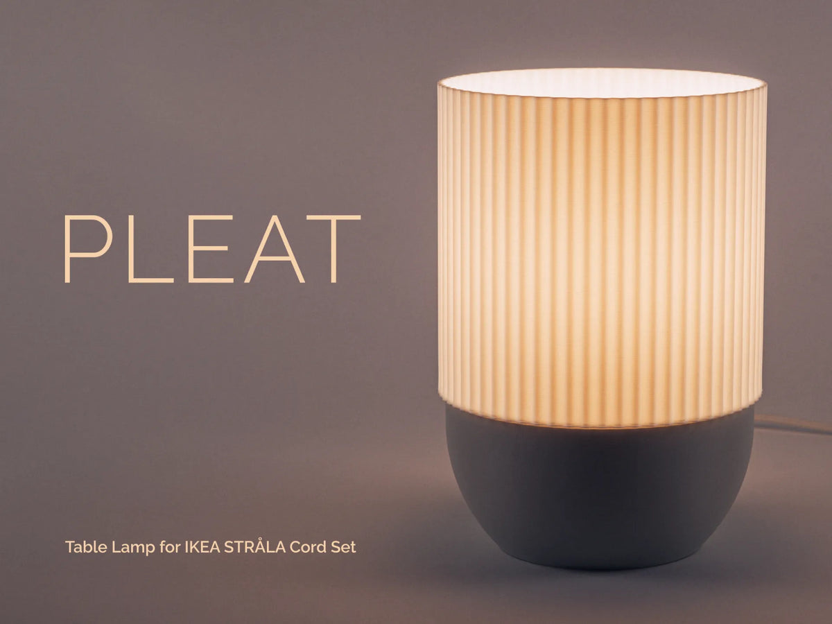 Plissé - Lampe de table pour kit de câble IKEA Stråla - Maison Print
