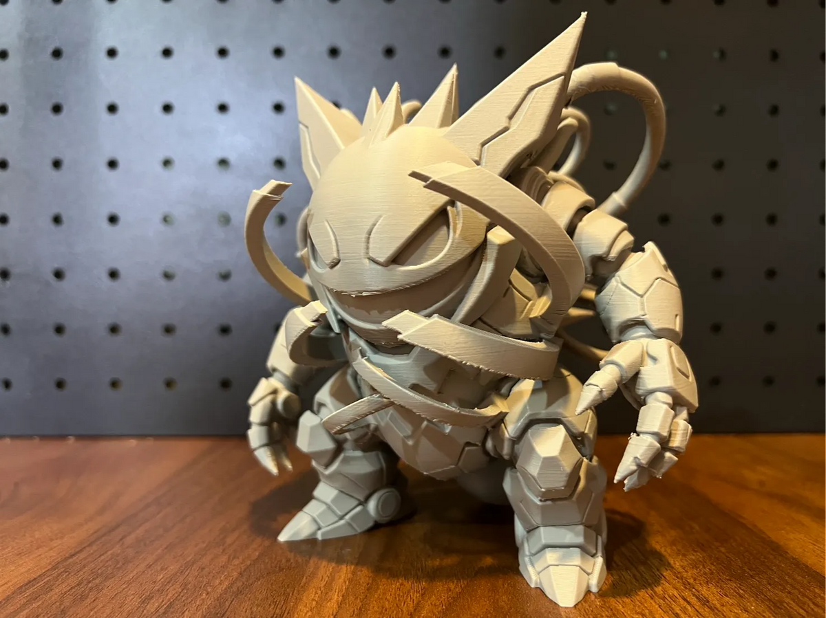 Série Mecha Pokémon — Statue de Gengar Fantôme - Art Print