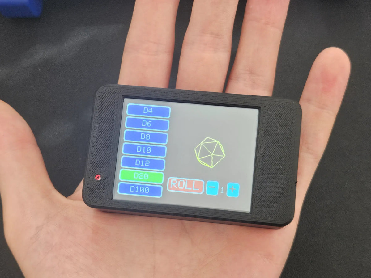 Lanceur de dés DnD ESP32 – Écran tactile – Pas de soudure - Jeux Print