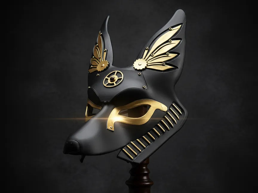 Masque Steampunk Anubis pour Halloween et Cosplay - Cosplay Print