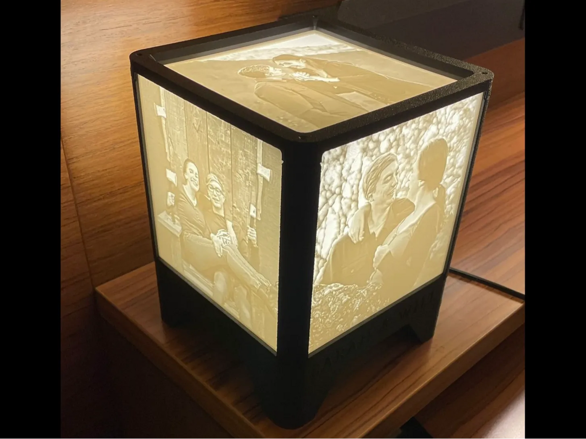 Cube d'affichage de lithophanie - Lumière Print