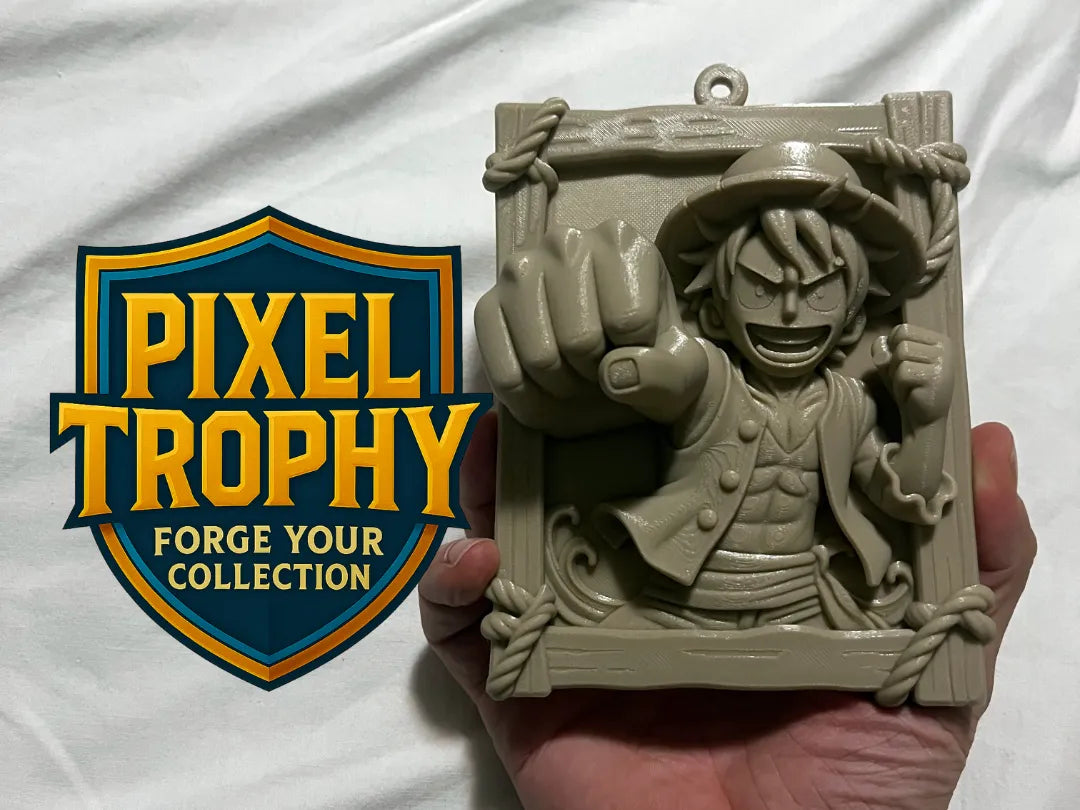 Trophée mural Luffy – One Piece – Pixel Trophy - Art Print