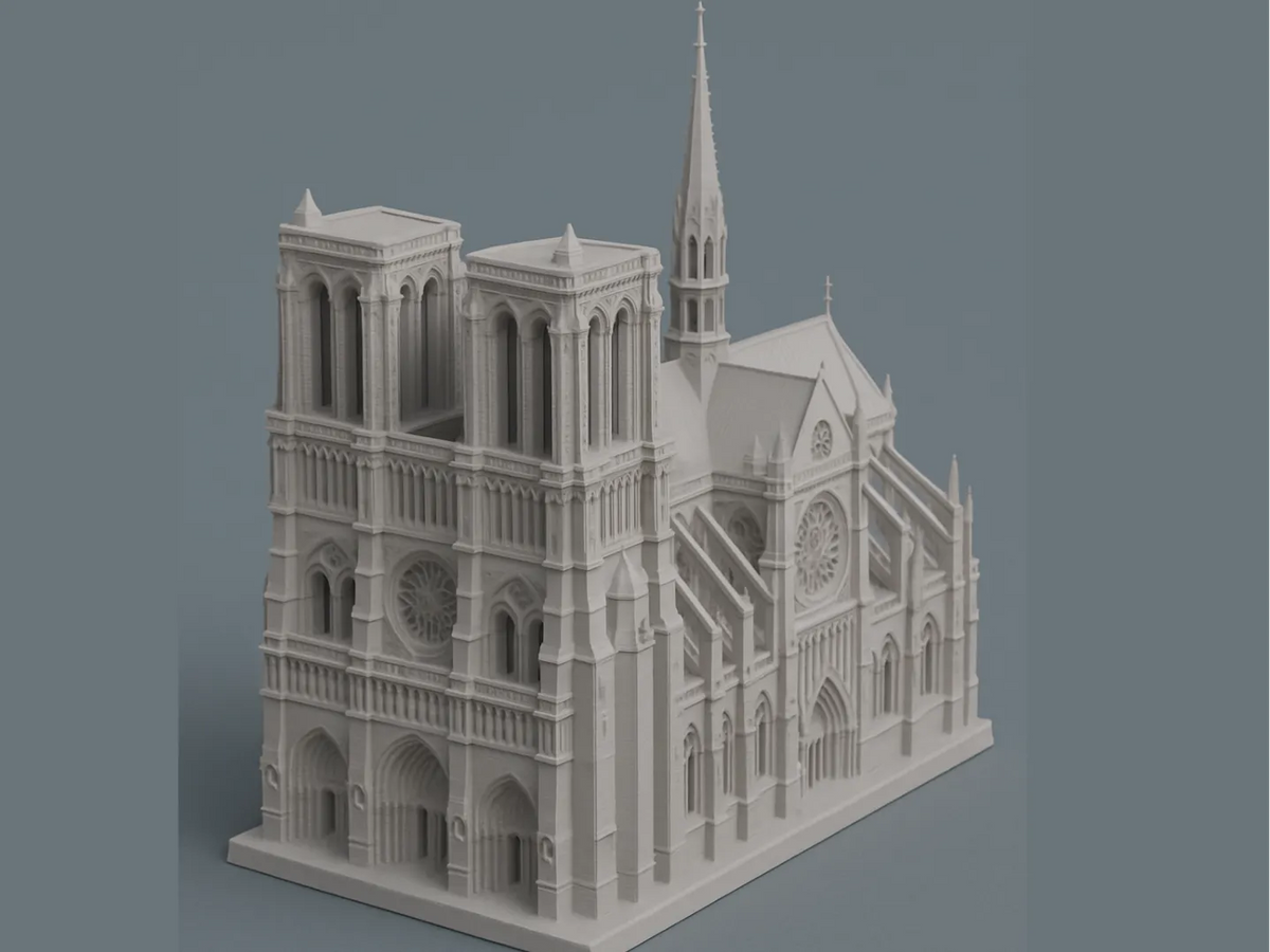 Cathédrale Notre-Dame – Monument Gothique Parisien - Maquette Print