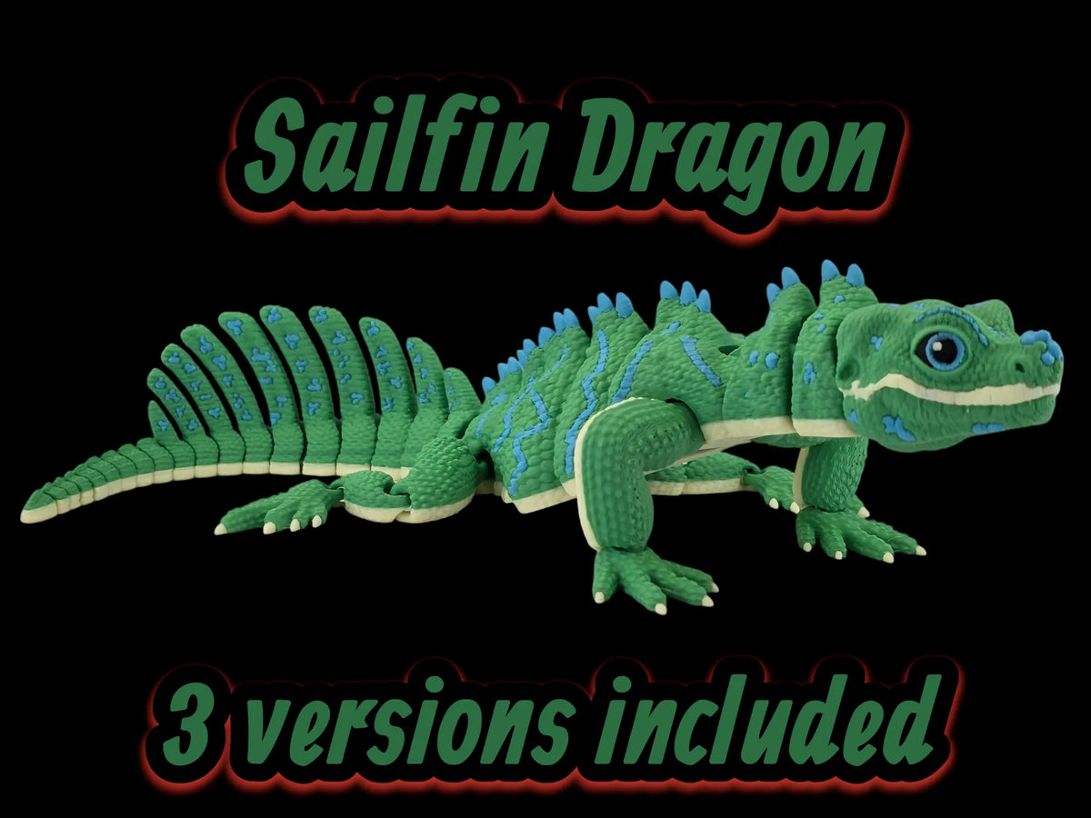 Dragon à voiles - Lézard articulé hyperréaliste - Jeux Print