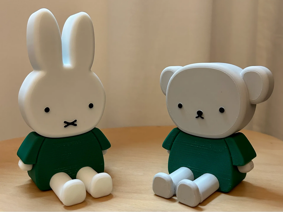 Support de téléphone mignon en forme d'animal (Lapin & Ours) - Geek Print