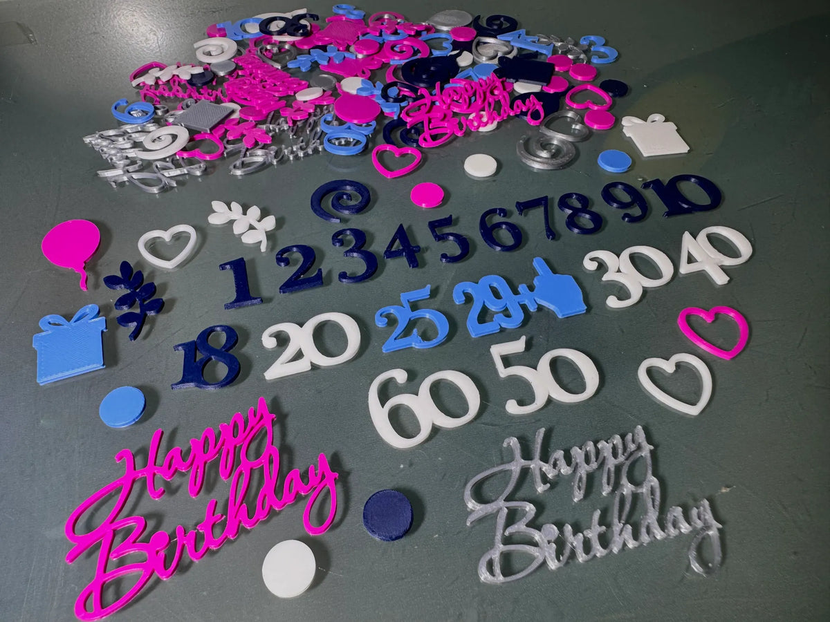 Décoration de table Joyeux Anniversaire avec des chiffres - Fêtes Print