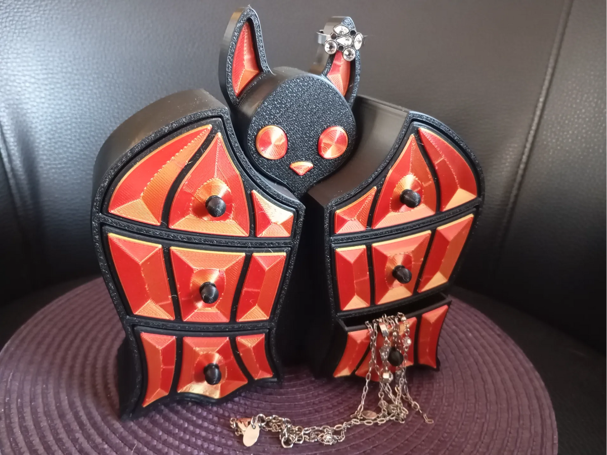 Boîte à bijoux tiroir chauve-souris - Bijoux Print