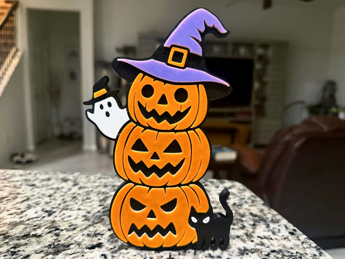 Décoration de tour de citrouilles d'Halloween - Fêtes Print