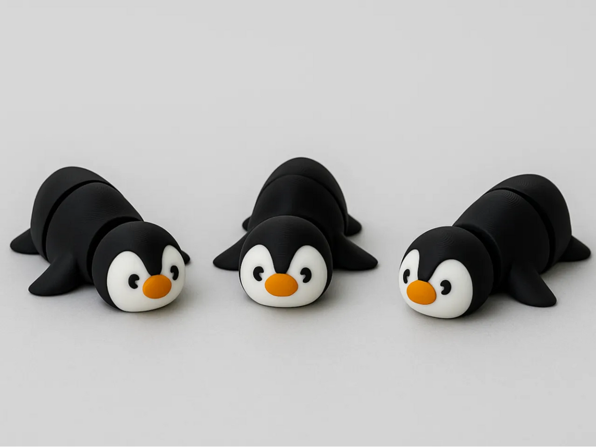 Mignon Pingouin Articulé Mini - Geek Print