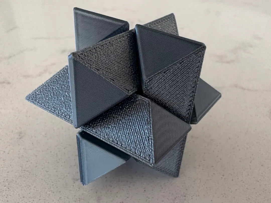 Étoile de puzzle géométrique 3D / Casse-tête en cube - Jeux Print
