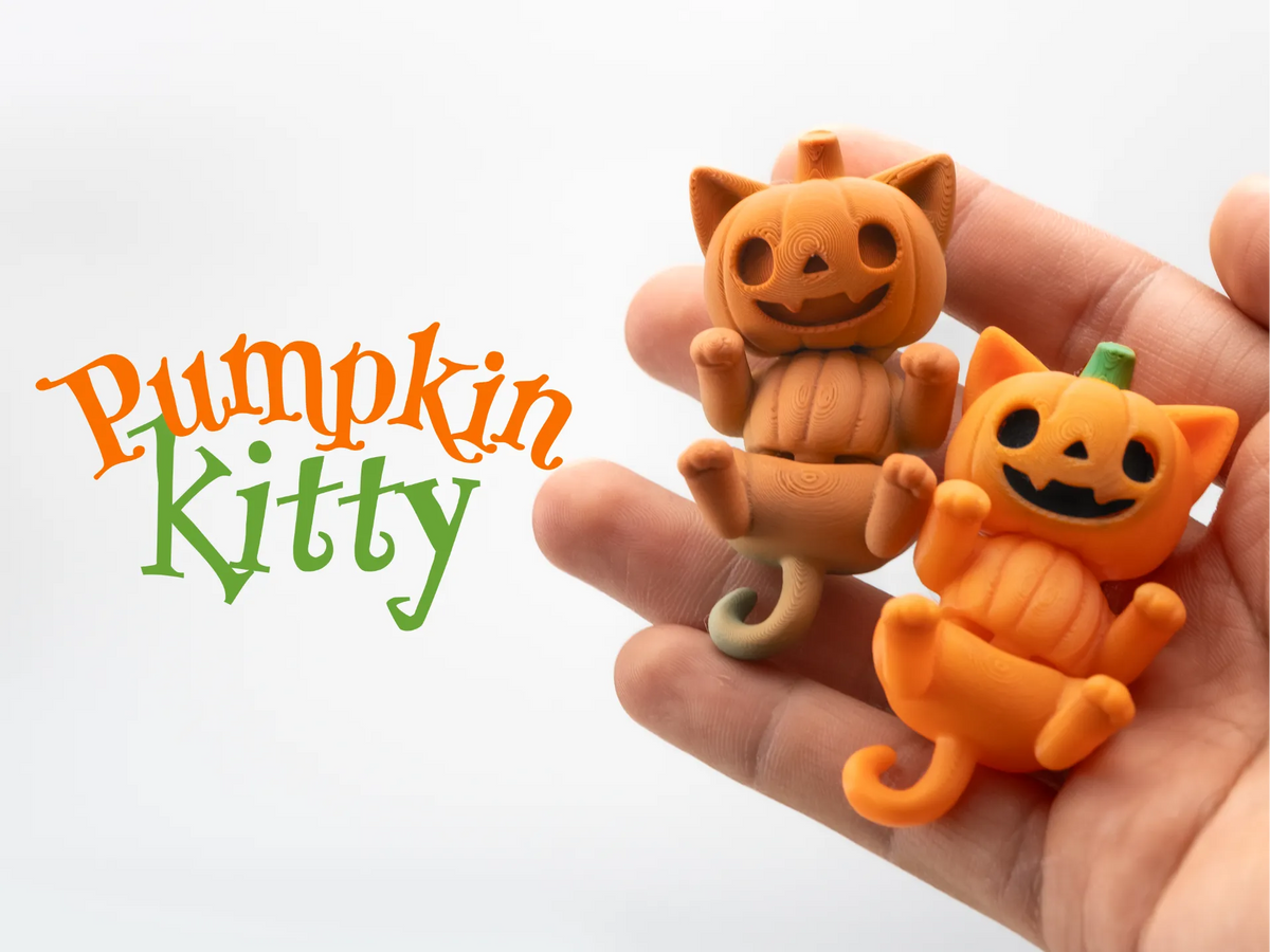 Citrouille Chat d'Halloween - Articulé & Porte-clés - Fêtes Print