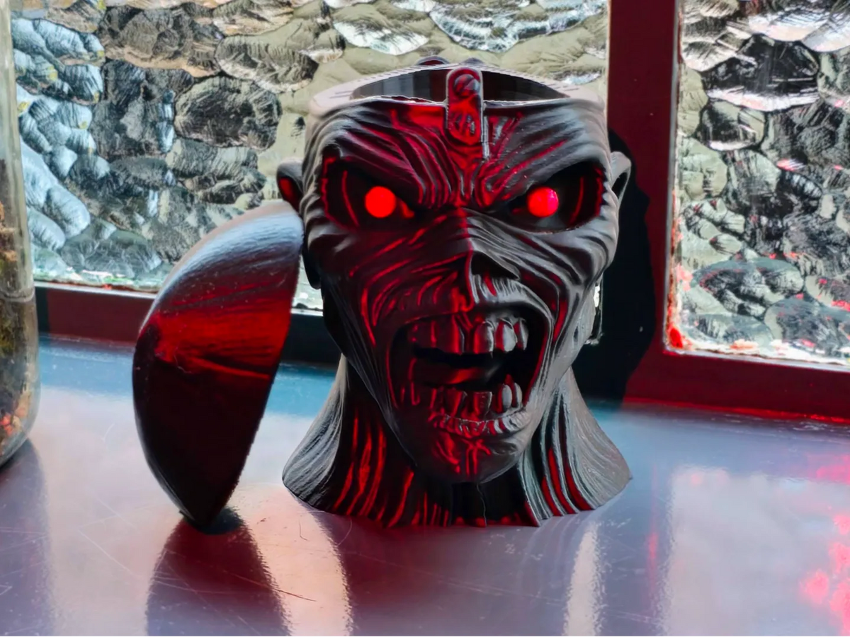 La Tête d'Eddie – Lampe Crâne Lumineuse & Bol à Collations - Outdoor Print