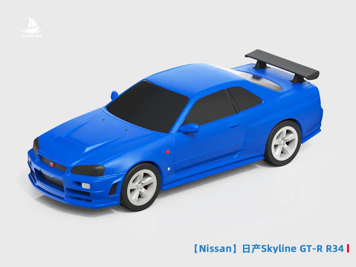 Nissan Skyline GT-R R34 voiture de sport voiture de course assemblage/pneus mobiles - Auto Print