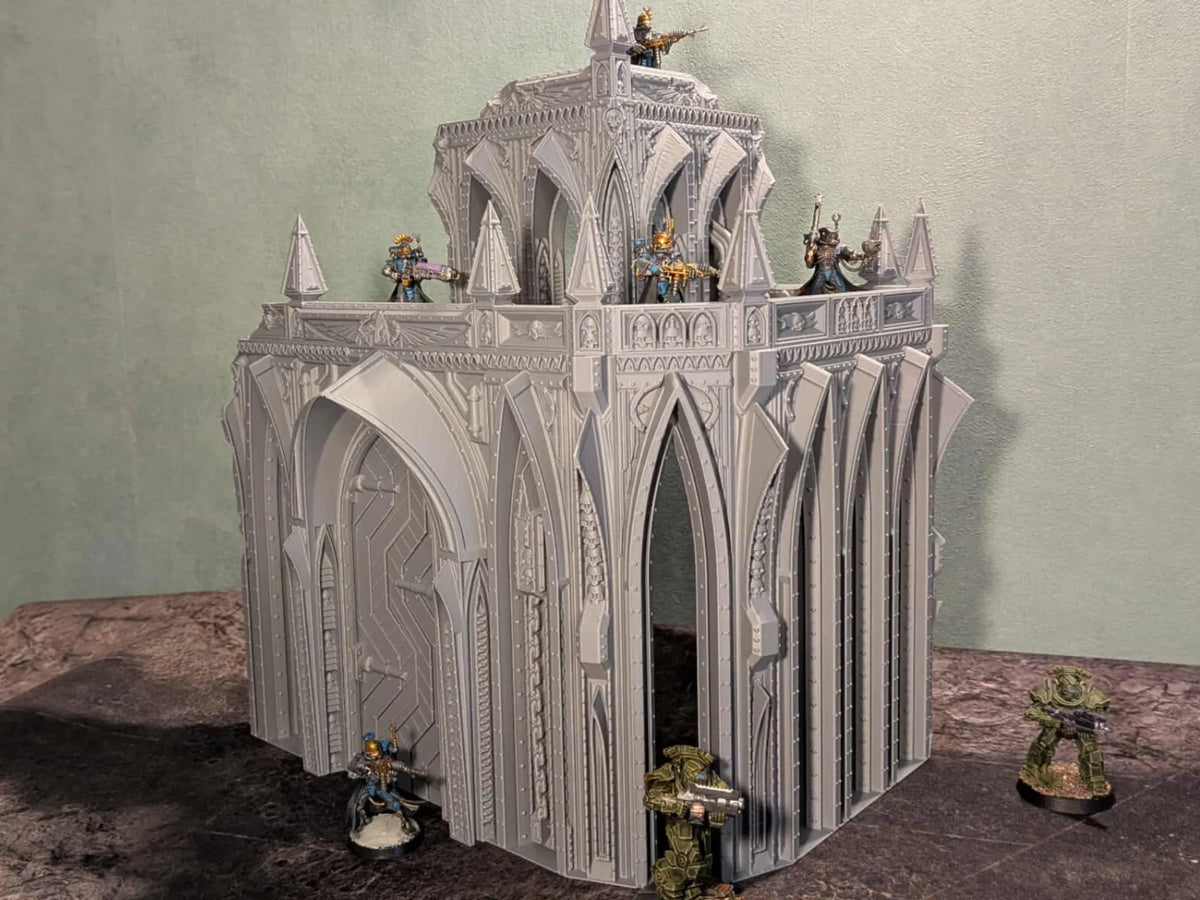 Terrain de wargame Cathédrale Grimdark Damaris - Maquette Print