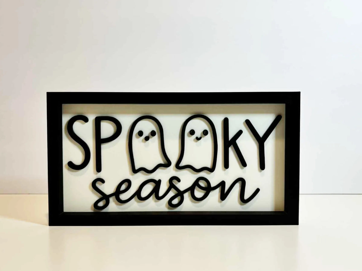 Panneau de table "saison effrayante" avec fantôme mignon - Geek Print