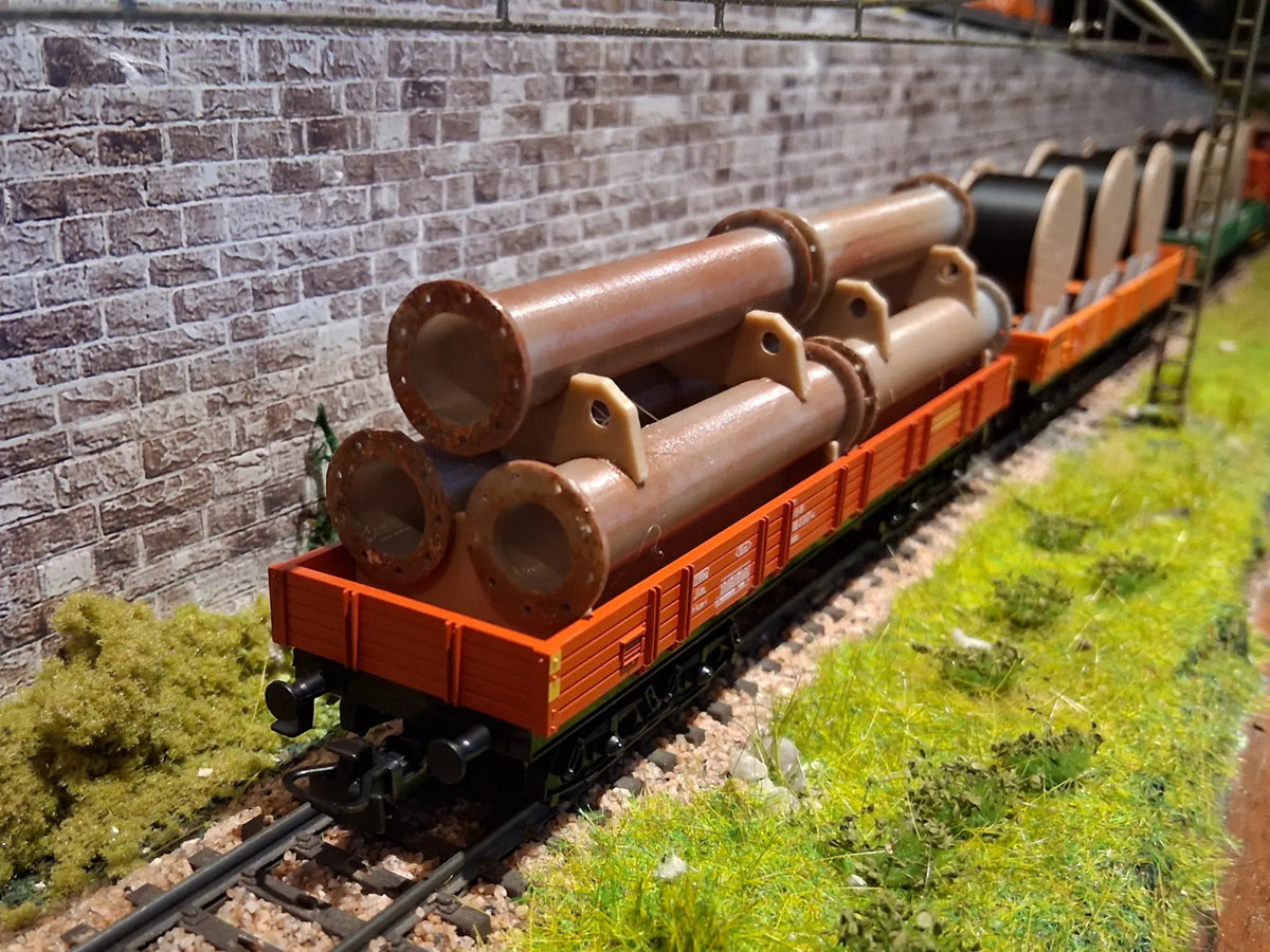 Chargement H0 de tuyaux pour wagons plats - Maquette Print