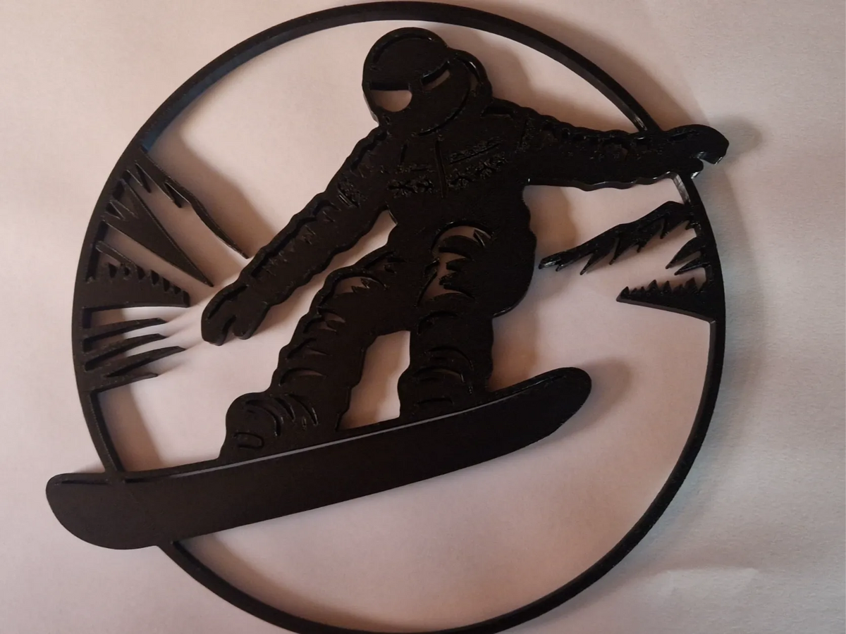 Snowboard sur les sommets - Sport Print