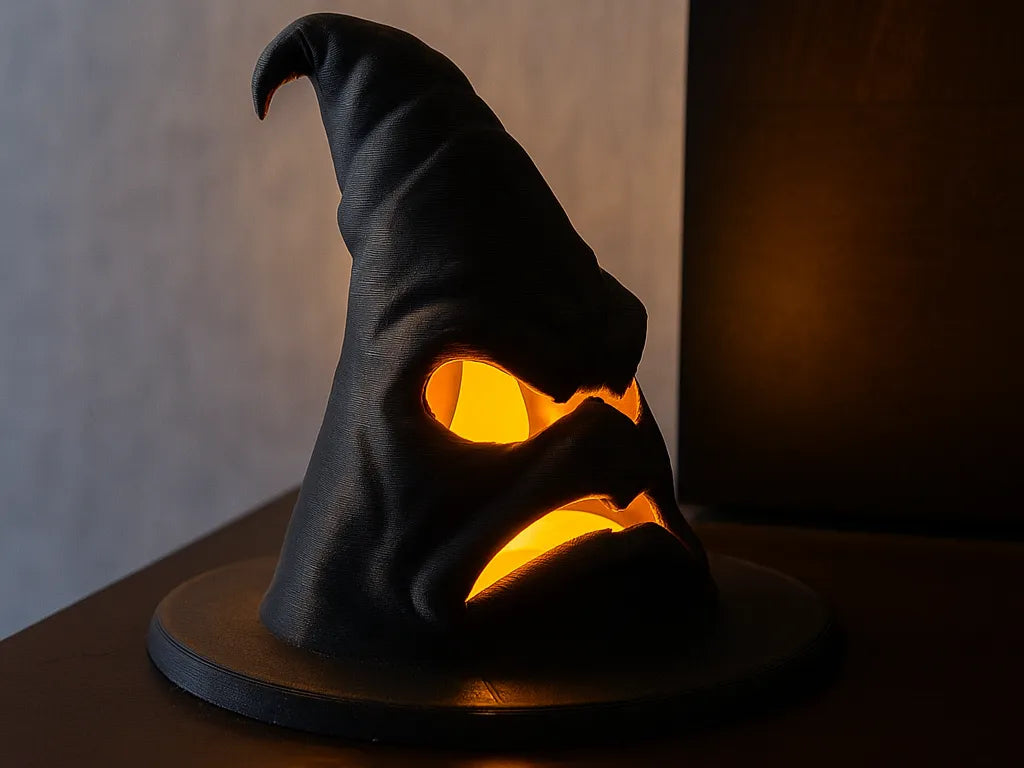 Chapeau de sorcière grincheuse d'Halloween - LED chauffe-plat - Cosplay Print