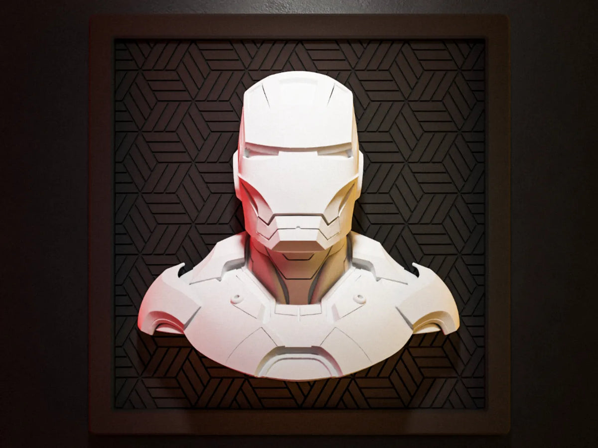Iron Man Art Mural Modulaire - Fonds Interchangeables - Geek Print