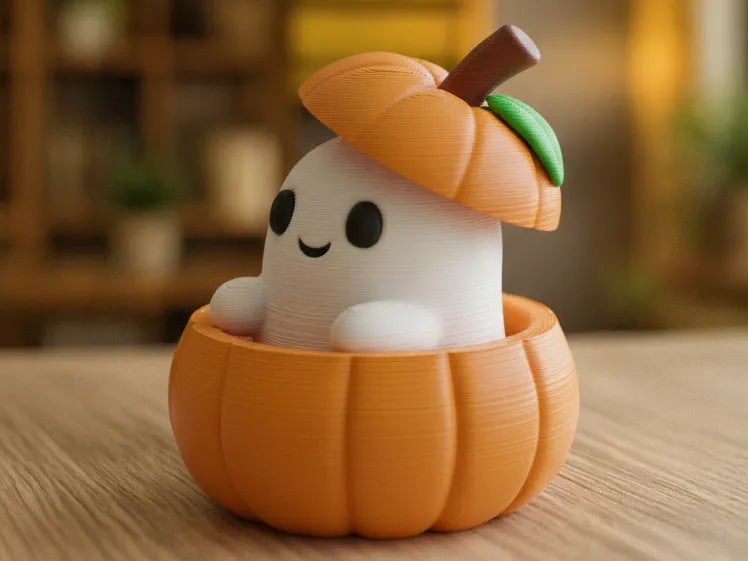 Fantôme Mignon dans Citrouille – Modèle 3D Édition Halloween - Fêtes Print