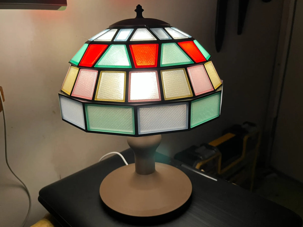 Lampe de table en vitrail de style Tiffany - Maison Print