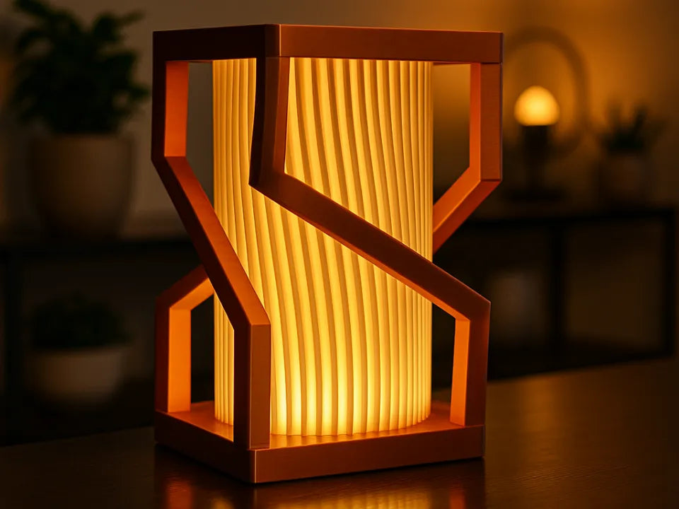 Lampe LED cuivre moderne - Lumière Print