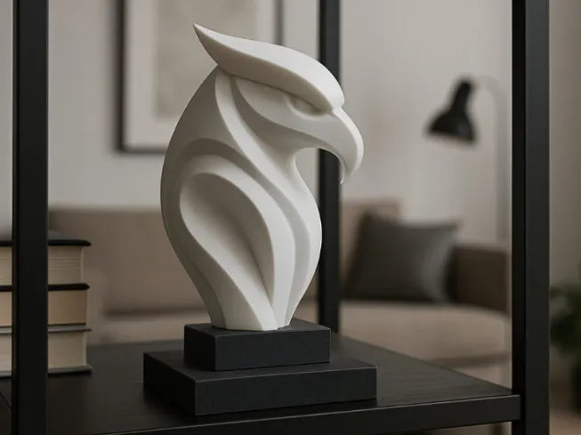 Sculpture d'aigle moderne - Art Print