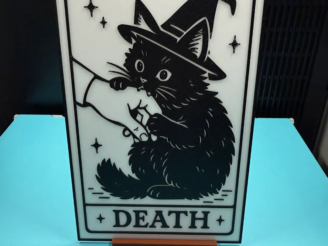 Carte de Tarot Chat de la Mort Chapeau de Sorcière - Cosplay Print