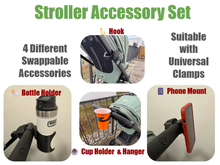Pack d'accessoires pour système de fixation universel pour poussette - Bébé Print