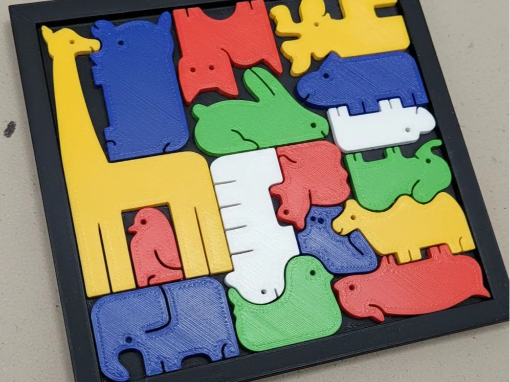 Puzzle animaux apprentissage - Bébé Print