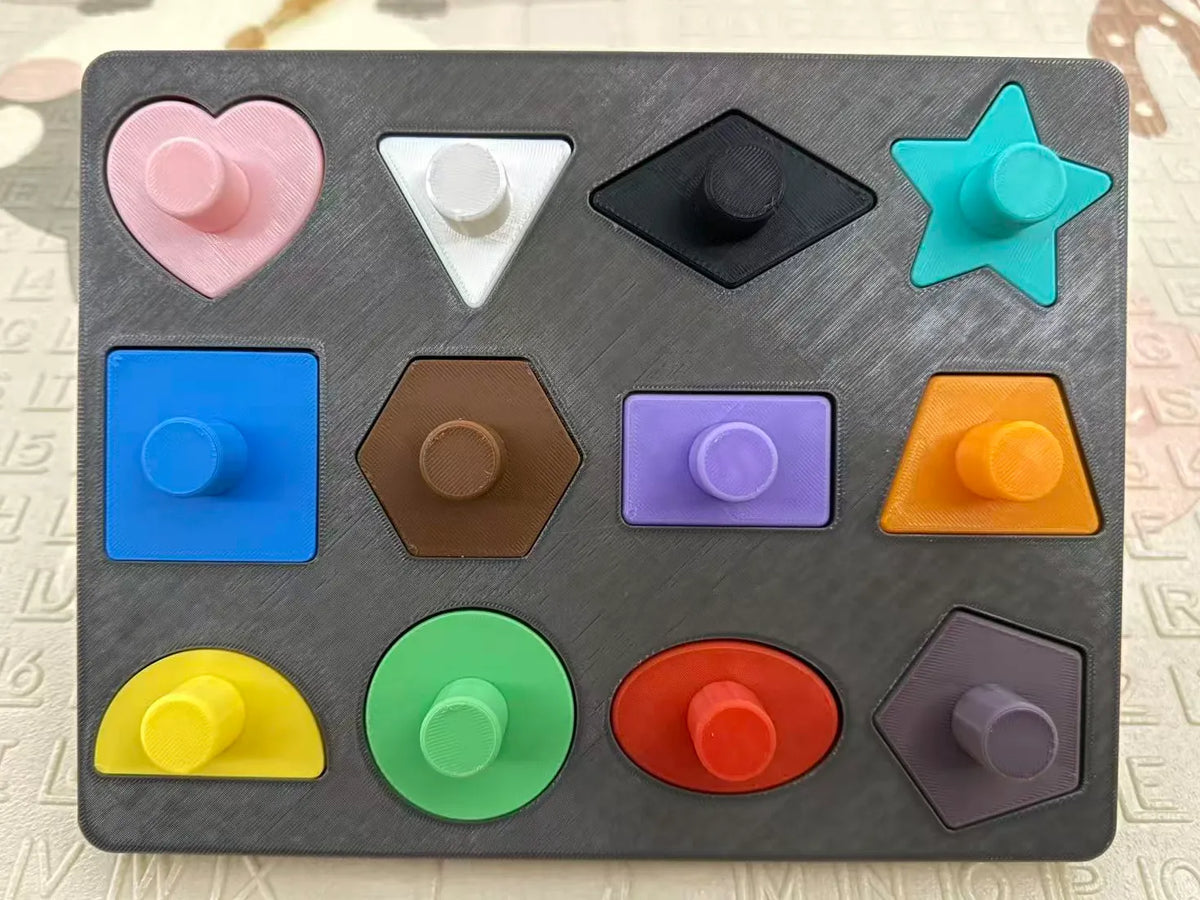 Jouet d'encastrement Montessori à formes - Jeux Print