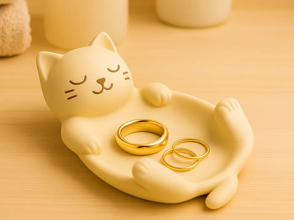 Vide-Poche Chat Endormi – Joli Porte-bibelots - Bijoux Print