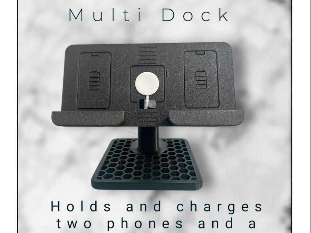 Support multi-appareils - Double support pour téléphone et montre ou tablette - Bijoux Print