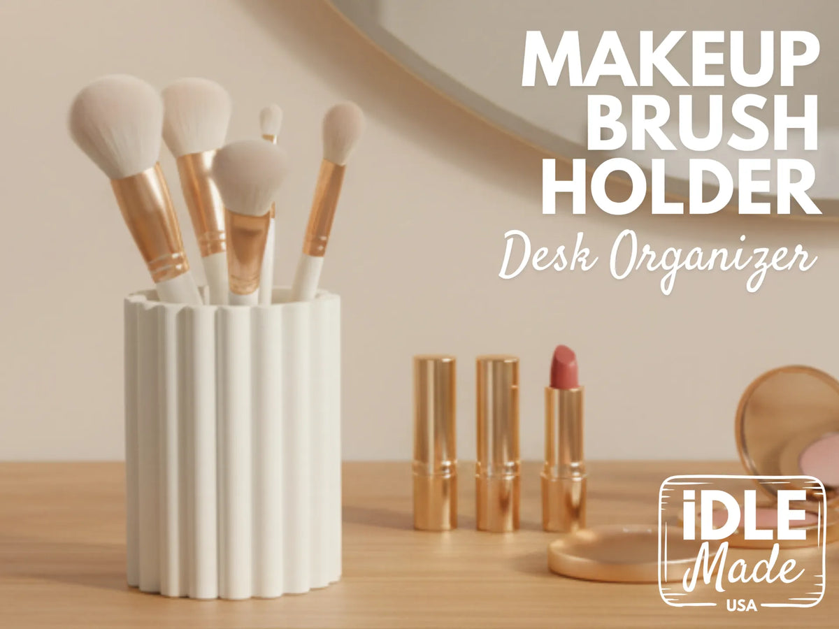 Porte-pinceaux de maquillage cannelé – Pot à stylos / crayons - Beauté Print