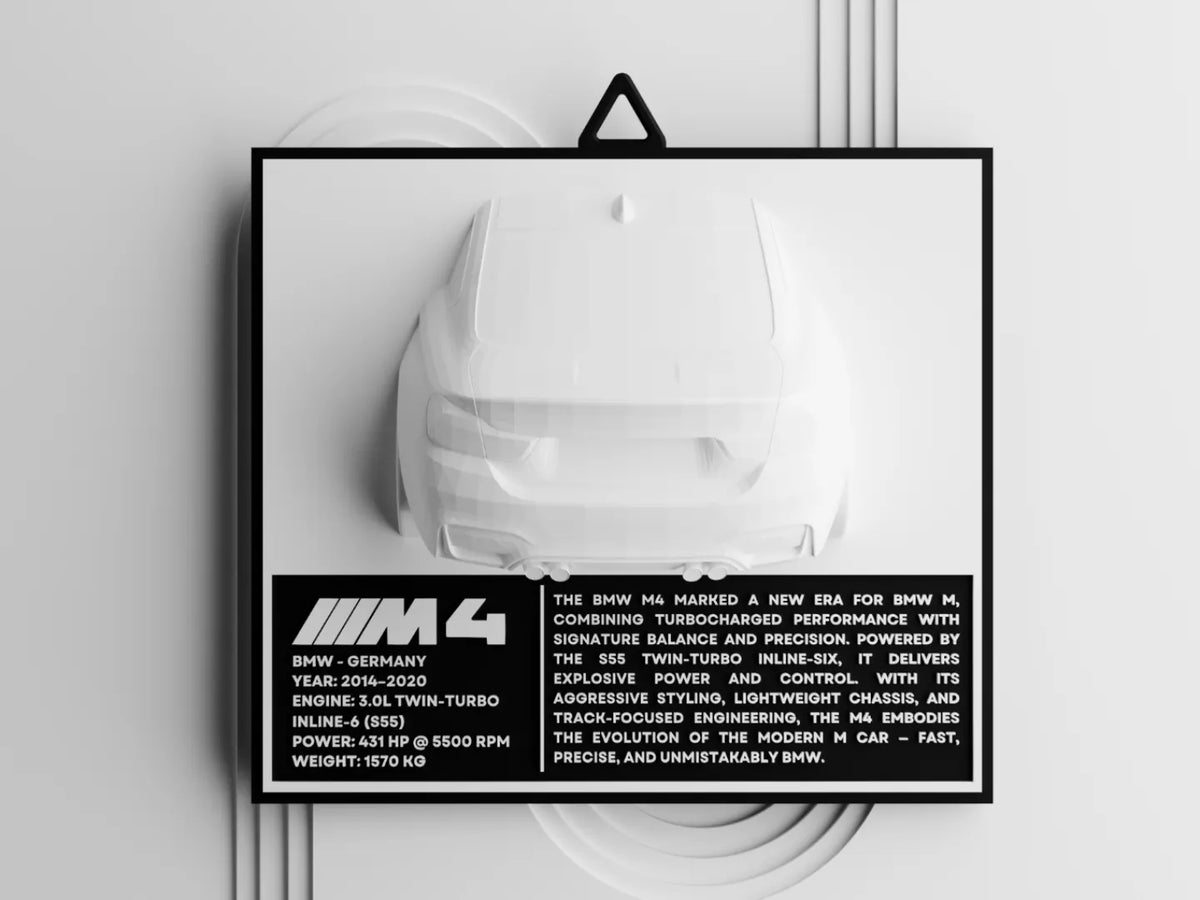 BMW M4 F82 Art Mural de Voiture - Auto Print