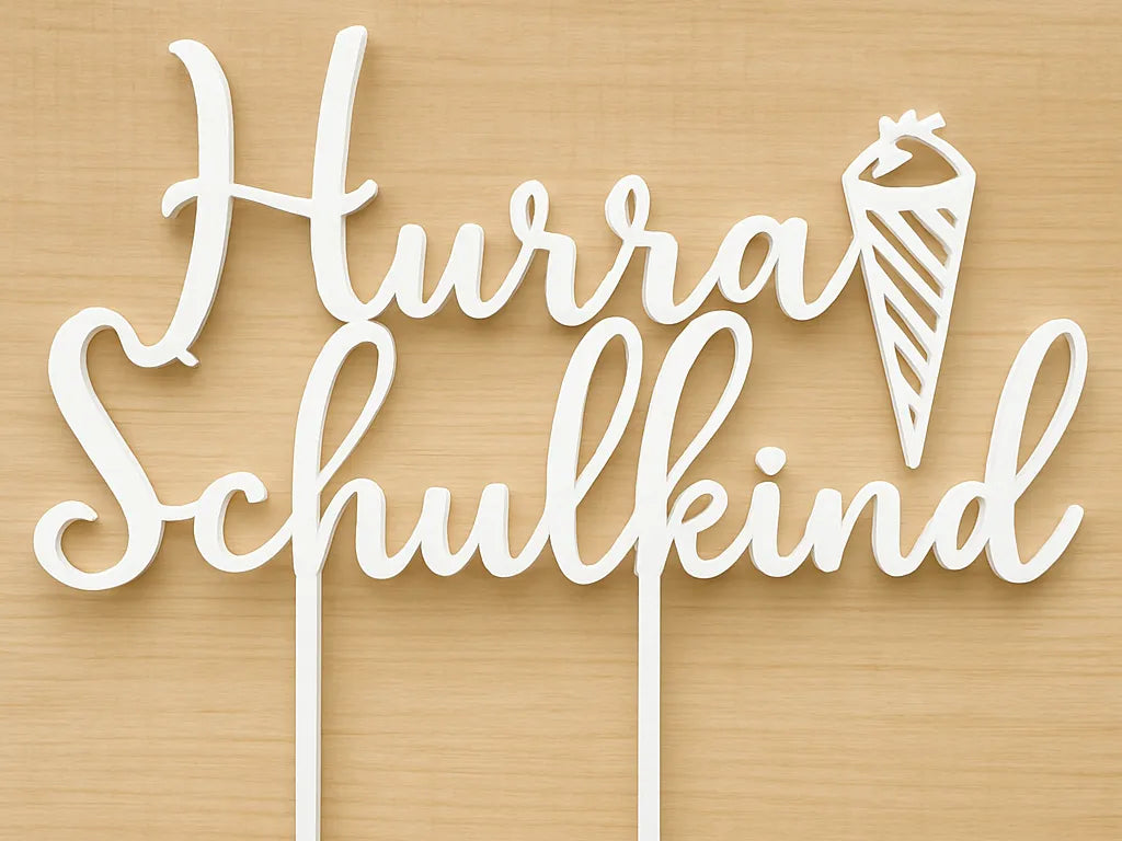 Décoration de gâteau: Hurra écolier (Entrée à l'école) - Cuisine Print