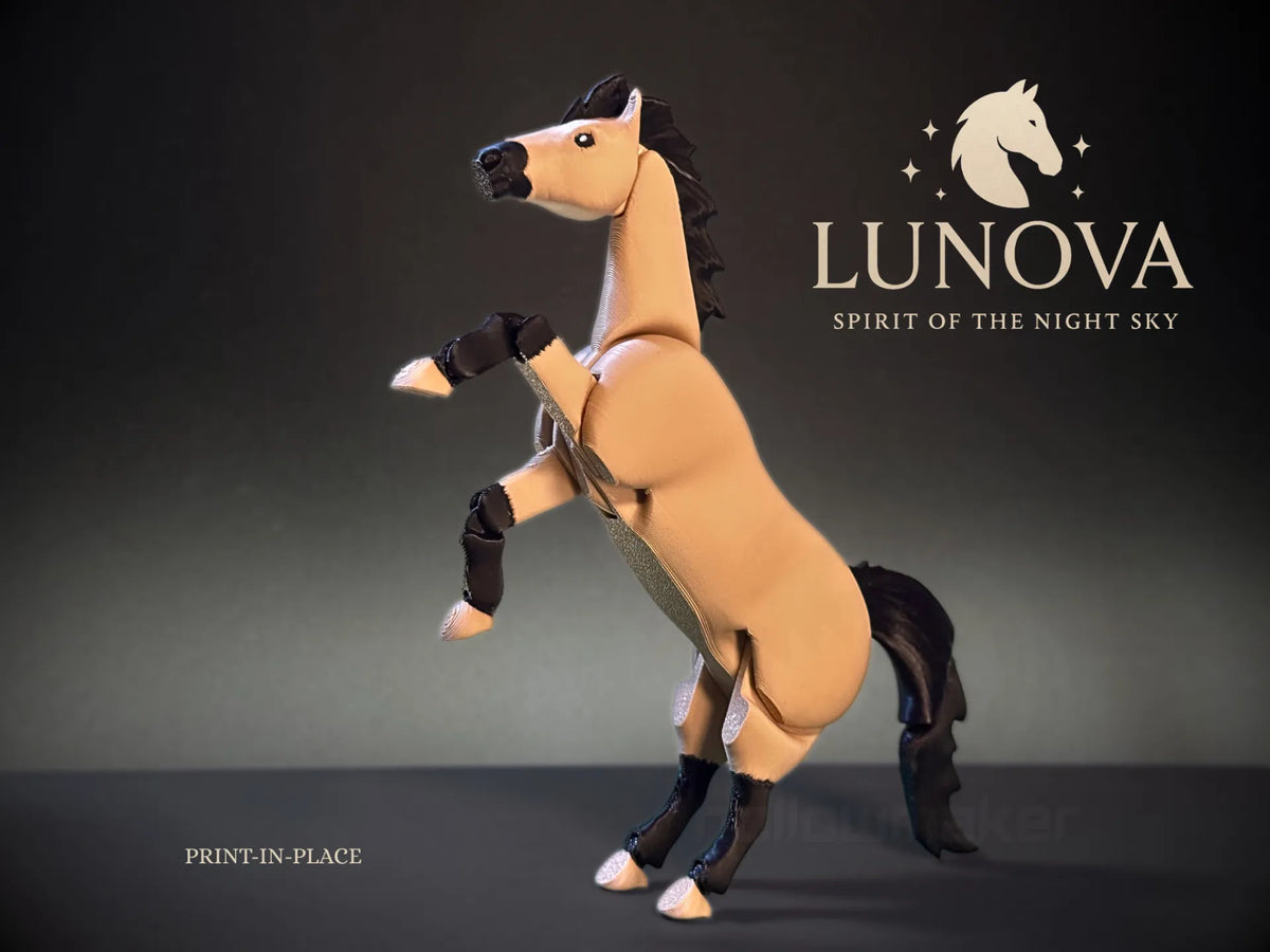 Lunova - Cheval Articulé (Impression en Place) - Figurine Print