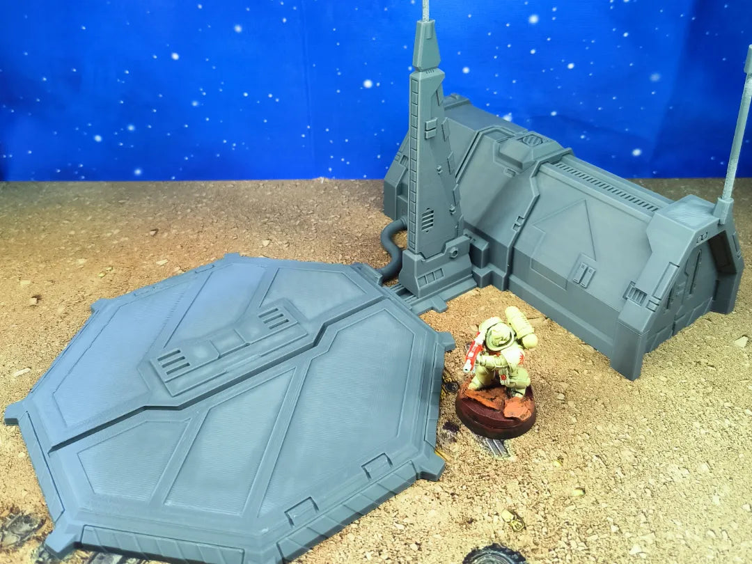 Caserne de Space Marines, terrain de wargame - Figurine Print