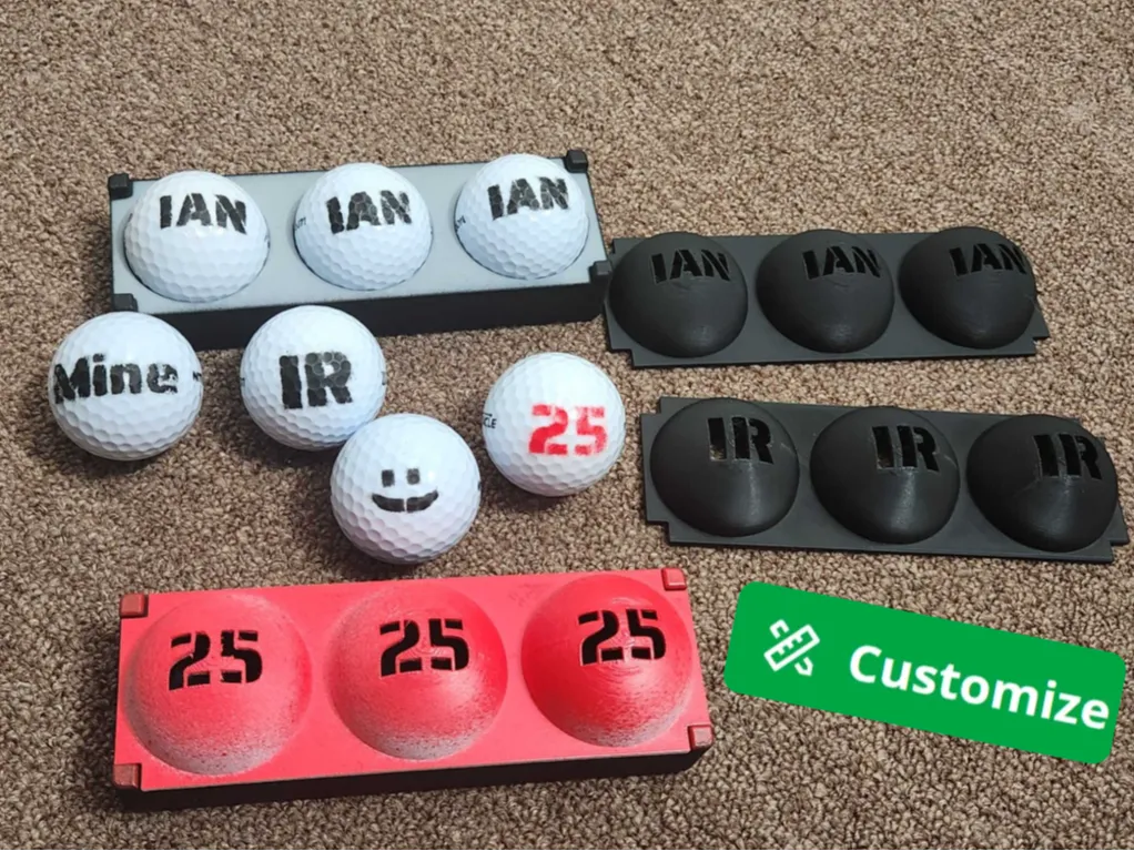 Pochoir personnalisé pour balle de golf - Sport Print
