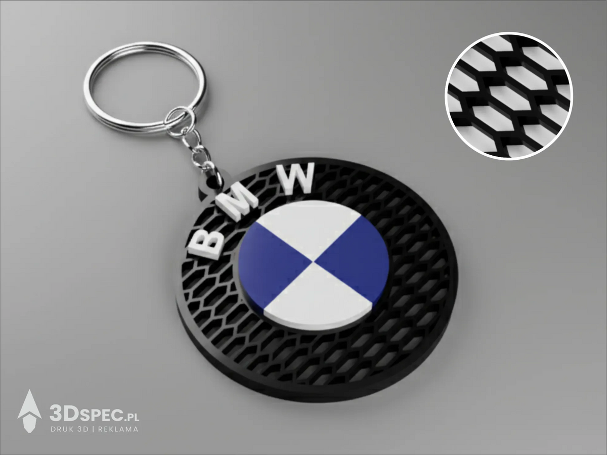 Porte-clés nid d'abeille BMW - Auto Print