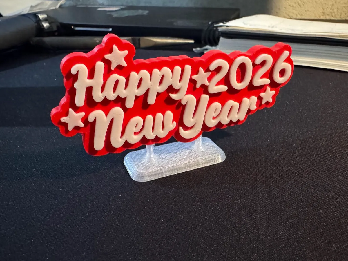 Plaque Bonne Année 2026 - Fêtes Print