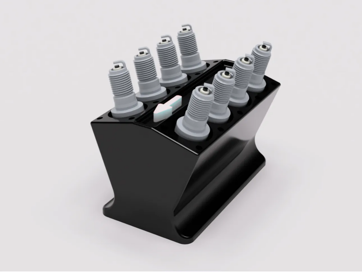 Support de bougies d'allumage en forme de V8 - Auto Print
