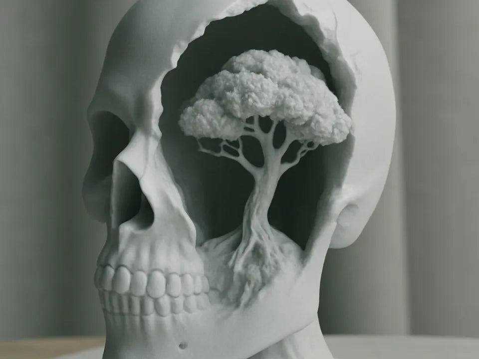 Crâne de Vie – Sculpture Symbolique - Science Print