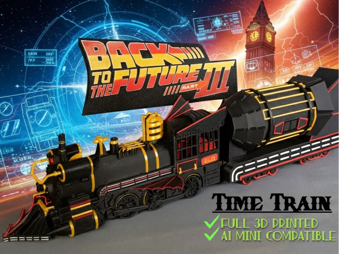 Train du temps - retour vers le futur - Geek Print