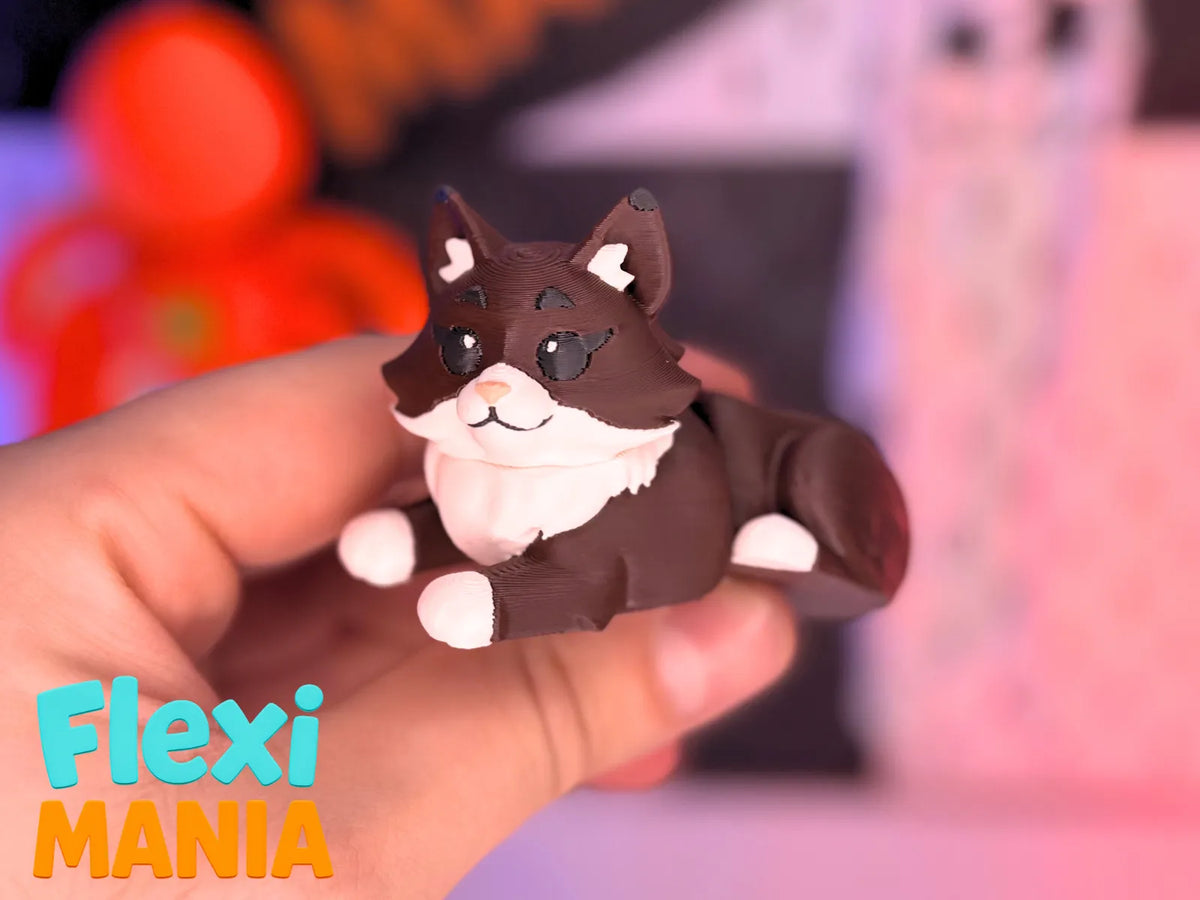 Chat Maine Coon Flexi – Chat articulé imprimable en 3D - Figurine Print