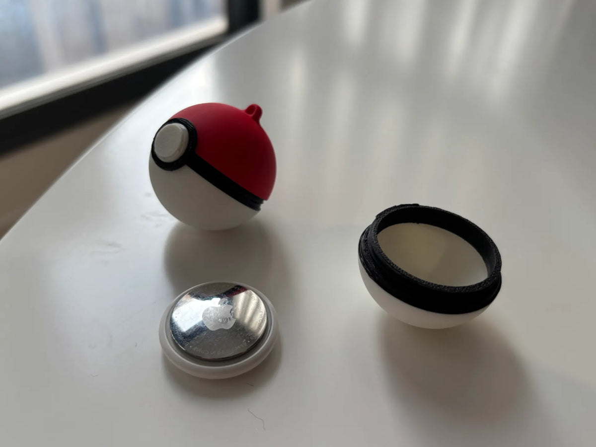 Porte-clés AirTag Pokéball avec compartiment caché - Cadeau Print