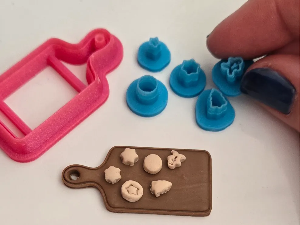 Emporte-pièces d'argile pour biscuits de Noël miniatures - Cuisine Print